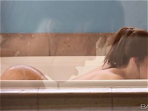 scorching super hot tub getting off with Natalie Heart